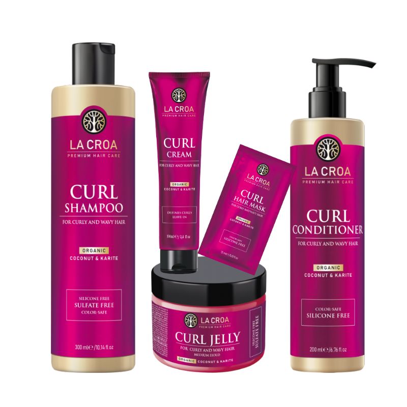 Set Curl šampon + regenerator + mala maska + krema + jelly